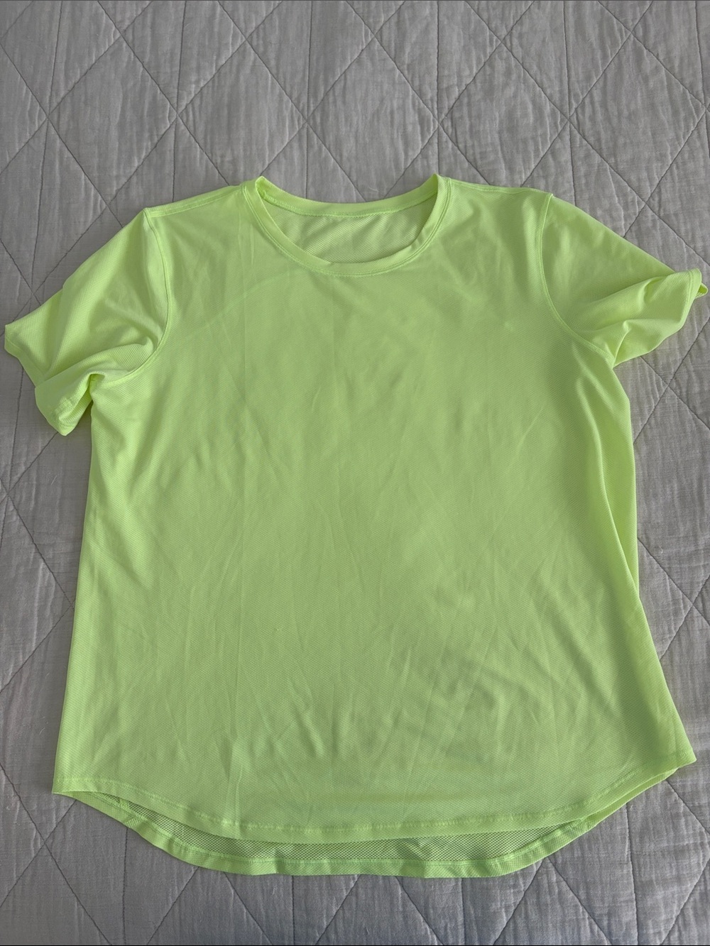 lululemon athletica Neon Lime Short Sleeve Crew Tee